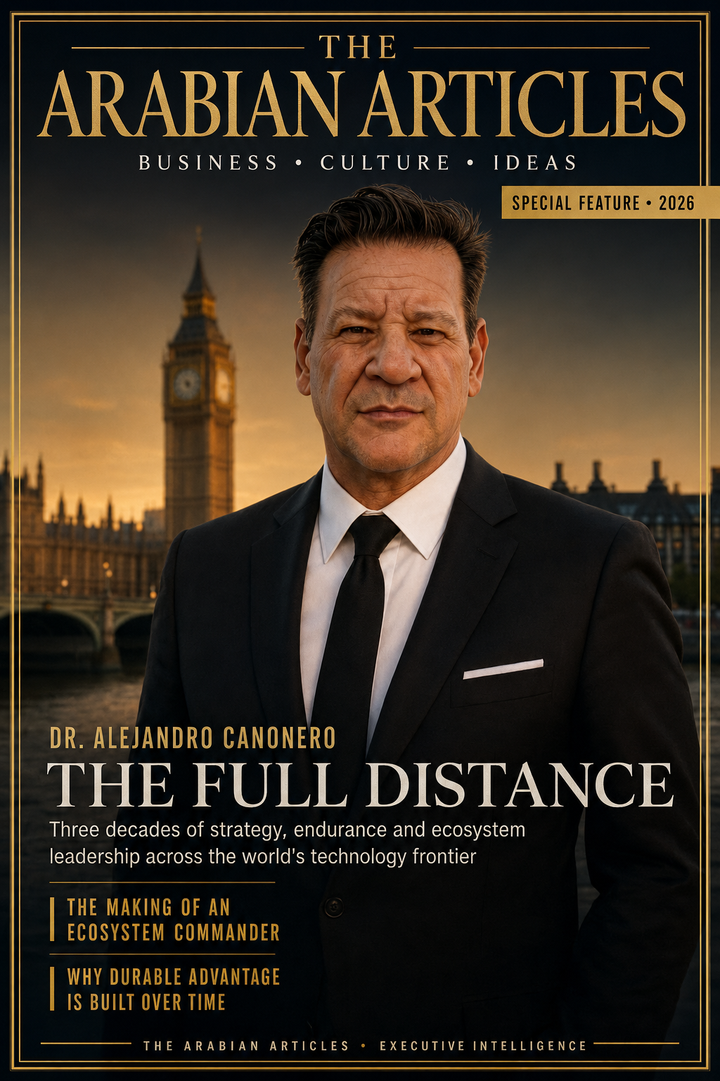 Tratamiento de portada editorial para el artículo The Arabian Articles con el Dr. Alejandro Canonero
