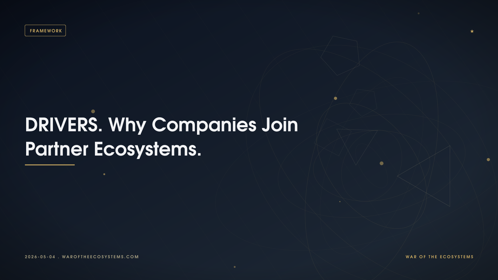 Drivers Why Companies Join Partner Ecosystems