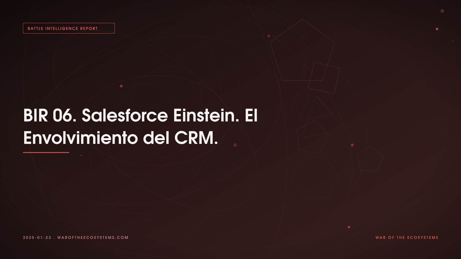 Battle Intelligence Report 06: Salesforce Einstein y el Envolvimiento del CRM