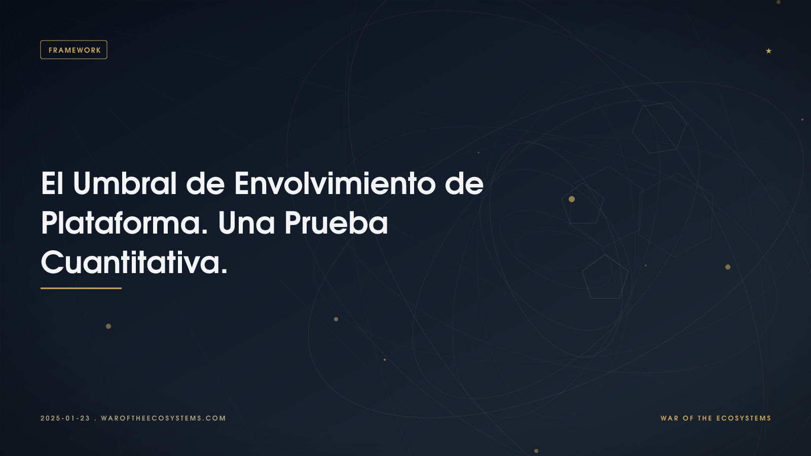 El Umbral De Envolvimiento De Plataforma Una Prueba Cuantitativa