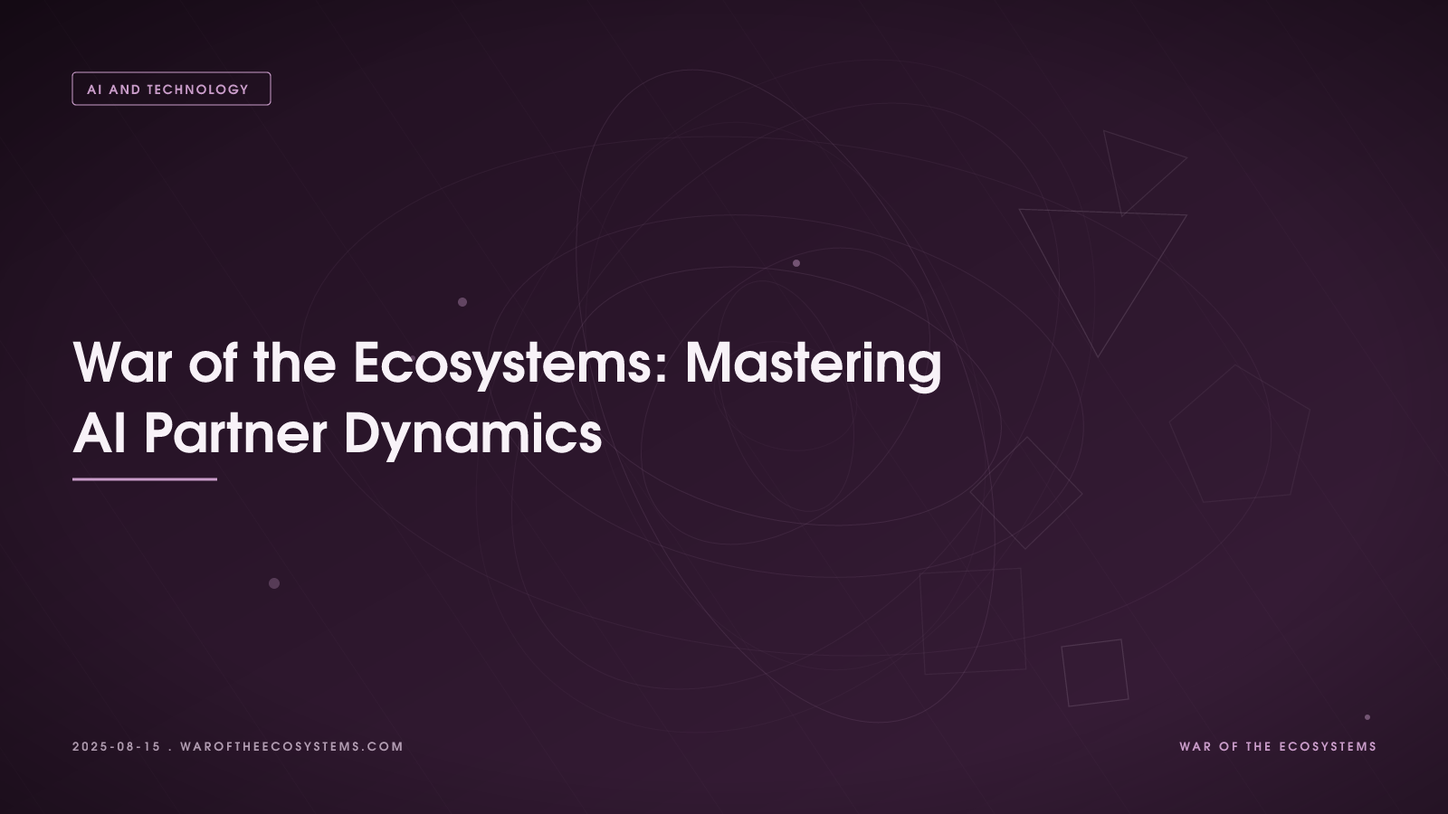 Unveiling The Power Dynamics Navigating Partner Ecosystems In The AI Landscape