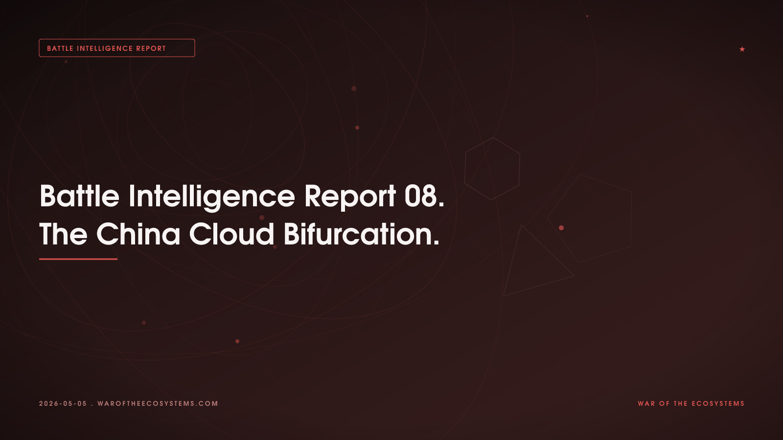 Strategic Intelligence Report: The China Cloud Bifurcation