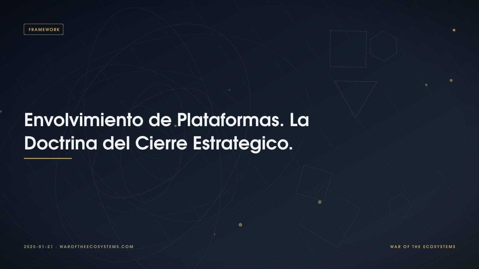 Envolvimiento De Plataformas La Doctrina Del Cierre Estrategico